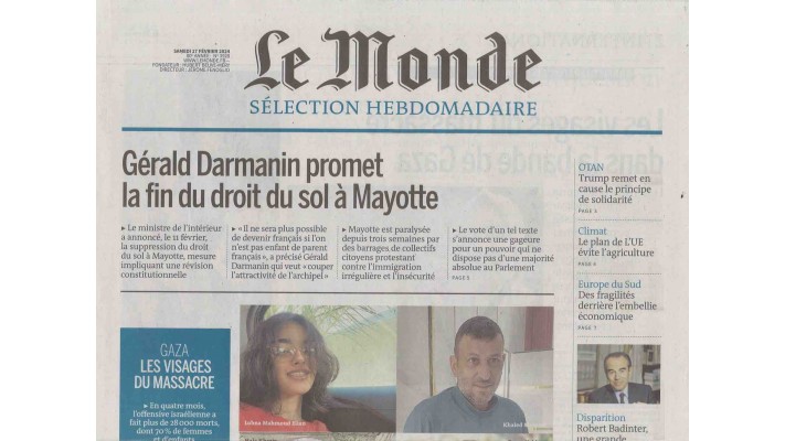 LE MONDE SÉLECTION HEBDOMADAIRE (to be translated)